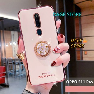 สําหรับ OPPO F11 Pro เคสโทรศัพท์ ชุบไฟฟ้า วิบวับ คริสตัล ที่ยึด เคสนิ่ม TPU ฝาหลัง