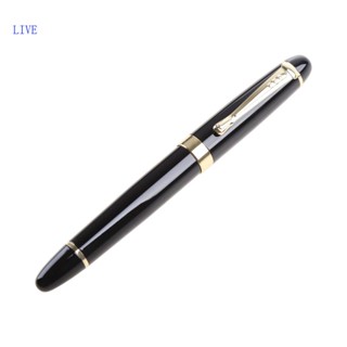 Live Jinhao X450 ปากกาหมึกซึม หัวสีทอง สีดํา ขนาดกลาง