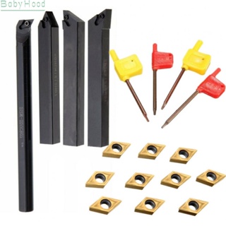 【Big Discounts】4pcs 12mm Lathe Turning Tool Holder Boring Bar + 10 DCMT0704 Carbide Inserts Set#BBHOOD