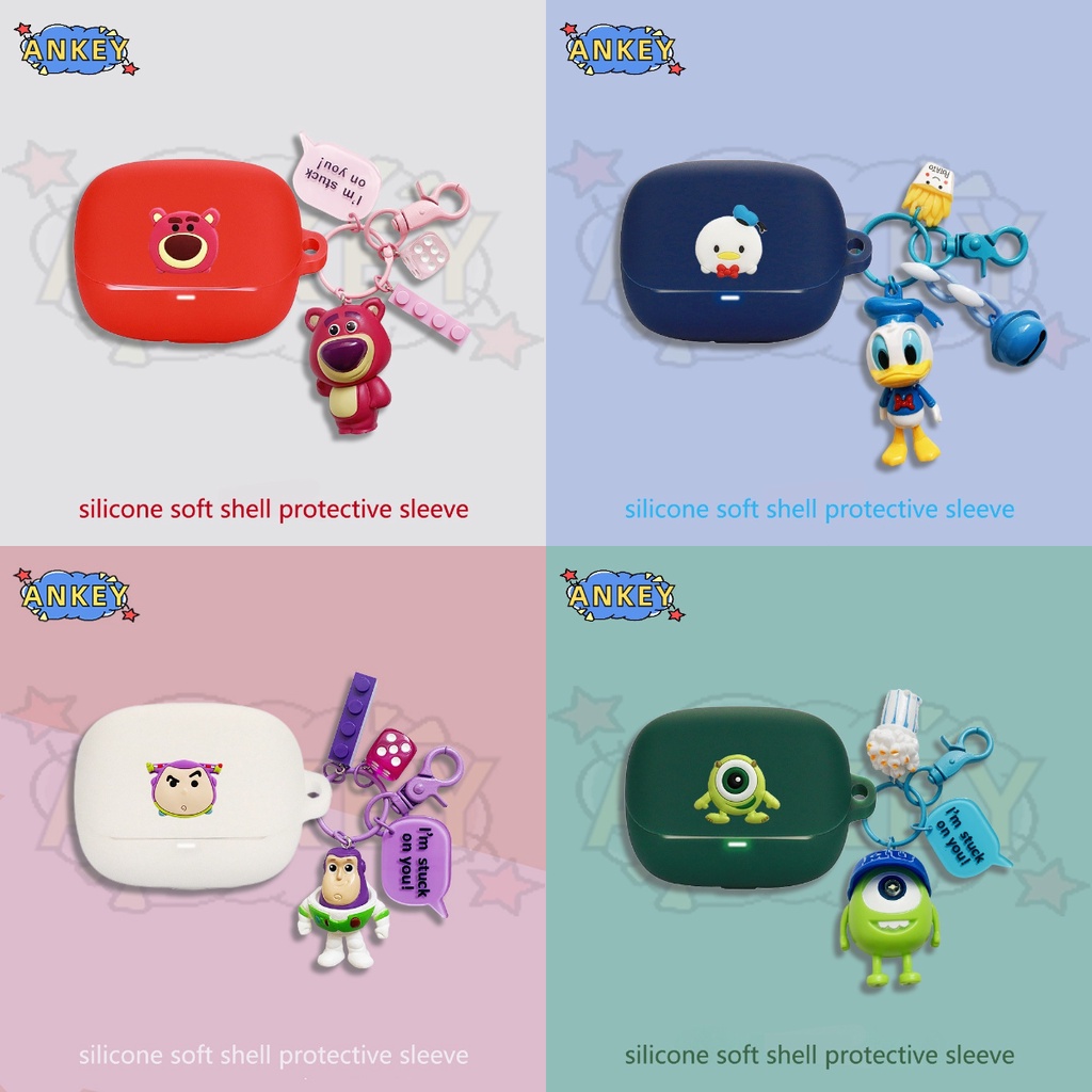 Case for Baseus Bass BP1 Pro ANC Protective silicone Captain America Baseus Bass EP10 Pro Covers Blu