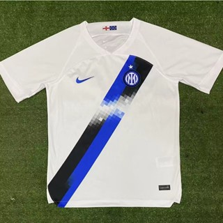 เสื้อกีฬาแขนสั้น ลายทีมชาติฟุตบอล Inter Away 23-24 ไซซ์ S-XXL แห้งเร็ว AAA