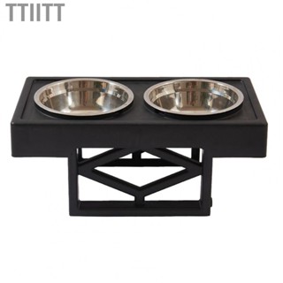 Ttiitt Raised Dog Bowl  Rustproof Elevated for Large