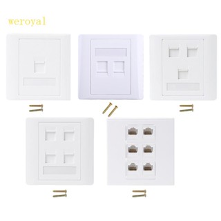 Weroyal แผงซ็อกเก็ตคอมพิวเตอร์ CAT5E RJ45 ประเภท 86