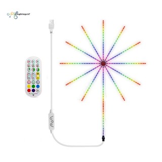 โคมไฟกลางคืน RGB ซิงค์เสียงเพลง บลูทูธ APP Led Strip Smart Firework สําหรับตกแต่งบ้าน ห้องนอน ของขวัญ