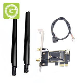 อะแดปเตอร์การ์ดเครือข่ายไร้สาย PCIE WiFi M2 NGFF สําหรับเดสก์ท็อป Wi-Fi 8260 8265NGW AX200 9260 7265