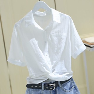 เสื้อเชิ้ต ตัวสั้น ใส่ข้างนอก สําหรับผู้หญิง