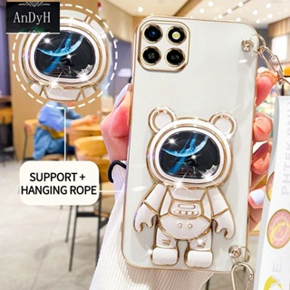 Andyh เคสโทรศัพท์มือถือ ลายนักบินอวกาศ 3D พร้อมสายคล้อง สําหรับ infinix Smart 6 HD X6512