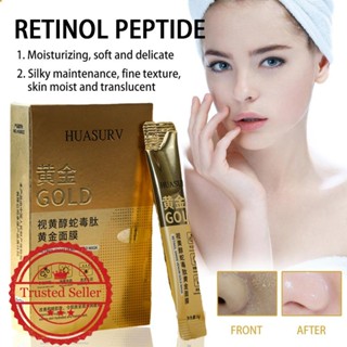 Huasurv Retinol หน้ากากงู เวน่อม เปปไทด์ สีทอง ใส ปิดรูขุมขน M Pore Smear O7C6