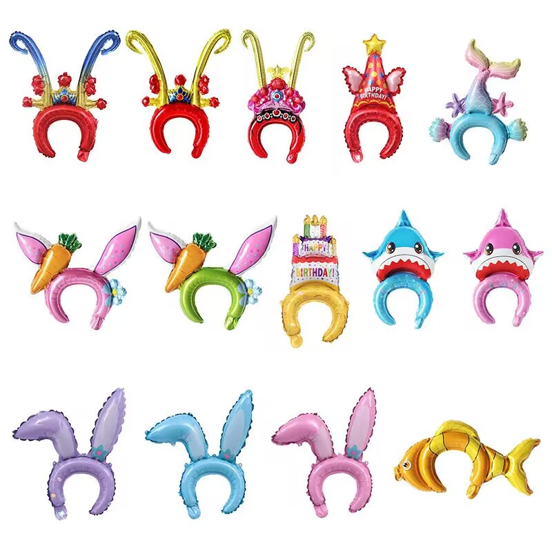 ลูกโป่งฟิล์มอลูมิเนียม รูปหูกระต่าย ฉลาม ขนาดใหญ่ สําหรับเด็ก - รูปที่ 2