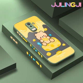 เคสซิลิโคนนิ่ม แบบใส ขอบสี่เหลี่ยม กันกระแทก ลายการ์ตูนหมี สําหรับ Samsung galaxy J8 2018