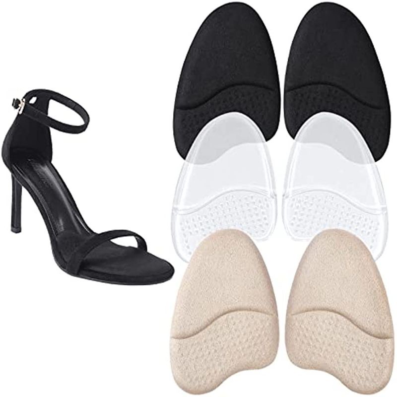 ซิลิโคน Forefoot Pad แผ่นแทรกสําหรับผู้หญิงรองเท้าส้นสูงรองเท้า Anti Slip ปวดเท้าบรรเทารองเท้าแตะรองเท้า Insoles