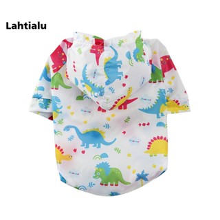 Lahtialu เสื้อฮู้ด ผ้าไนล่อน พิมพ์ลายการ์ตูน ป้องกันรังสียูวี สําหรับสัตว์เลี้ยง สุนัข