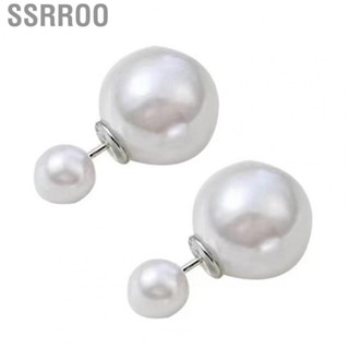 Ssrroo Pearl Stud Earring  Earrings Elegant Delicate Alloy Trendy Safe Skin Friendly for Dating