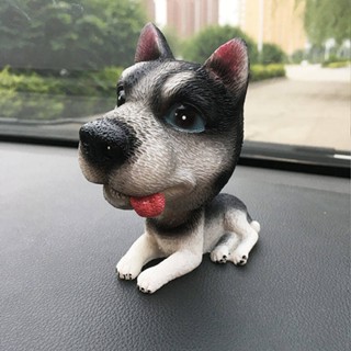 Car Shaking Head Dog Decoration Cute Simulation Swing Puppy Toy Doll 2 Husky Car Creativity Decoration Cute Car Decoration  car interior accessories