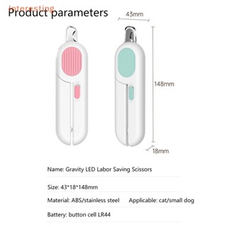 [Interesting] กรรไกรตัดเล็บ มีไฟ LED อุปกรณ์เสริม สําหรับสัตว์เลี้ยง สุนัข แมว ขนาดเล็ก