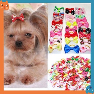 10 ชิ้น/แพ็คสัตว์เลี้ยงสุนัขแมวผม Bows Band อุปกรณ์เสริมน่าร…