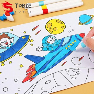 Tobie ม้วนกระดาษระบายสี รูปสัตว์ ไดโนเสาร์ เพื่อการเรียนรู้ สําหรับเด็กอนุบาล