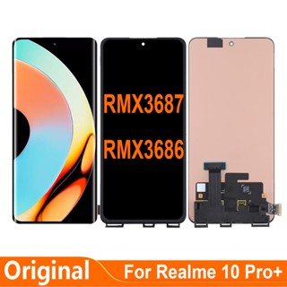 อะไหล่หน้าจอสัมผัสดิจิทัล AMOLED 6.7 นิ้ว สําหรับ OPPO Realme 10 Pro+ RMX3687 RMX3686 Realme 10 Pro Plus