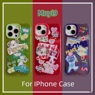 [ขายดี] เคสโทรศัพท์มือถือ กันกระแทก ลายการ์ตูนกราฟฟิตี้สัตว์น่ารัก แฟชั่น สําหรับ Iphone 14ProMax 13ProMax I12 Pro MAX i11 14 13Pro