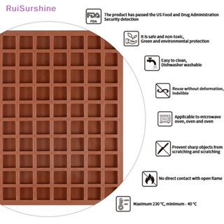 Ruisurshine ใหม่ แม่พิมพ์ซิลิโคน ทรงสี่เหลี่ยม 80 หลุม สําหรับตกแต่งเค้ก ช็อคโกแลต น้ําตาล DIY 1 ชิ้น