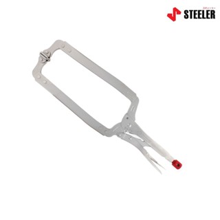 STEELER คีมล็อคตัวซีมีแผ่น 18" HEAVY LOCK 18CLS ด้ามผลิตจากเหล็กคัดพิเศษเกรด Cr-Mo (Chrome Molybdenum) ดี