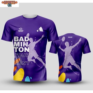 (Sports Evolution) 🌈เสื้อแบดมินตันพิมพ์ลาย(หน้า-หลัง) รุ่นSS-BAD13