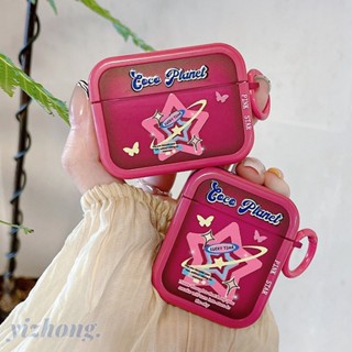 เคสหูฟังบลูทูธไร้สาย TPU นิ่ม กันกระแทก ลายดาวเคราะห์ พร้อมแหวนคล้อง ป้องกันการสูญหาย สําหรับ Airpods Pro 2 3 1