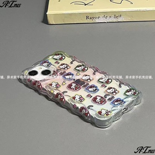 ใหม่ เคสป้องกันโทรศัพท์มือถือ แบบนิ่ม ลายการ์ตูนคิตตี้ สําหรับ Apple Iphone 13 11 14promax 12✅ X8pj