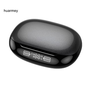 Huarmey VG-T09 หูฟังสเตอริโอไร้สาย บลูทูธ 50 50 คู่ หน้าจอสัมผัส LED สําหรับเล่นกีฬา 1 คู่