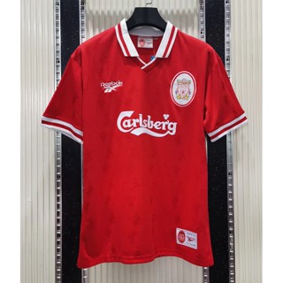 เสื้อกีฬาแขนสั้น ลายทีมลิเวอร์พูล สไตล์วินเทจ เบอร์ 96-97