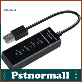 Pstnormall อะแดปเตอร์ฮับซิงค์ข้อมูล USB 30 ความเร็วสูง 4 พอร์ต แบบพกพา สําหรับคอมพิวเตอร์ แล็ปท็อป