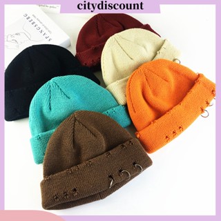 &lt;citydiscount&gt; หมวกถัก อะคริลิค สีพื้น กันลม ล้างทําความสะอาดได้ ไม่ซีดจาง อบอุ่น ฤดูใบไม้ร่วง ฤดูหนาว สําหรับทุกเพศ