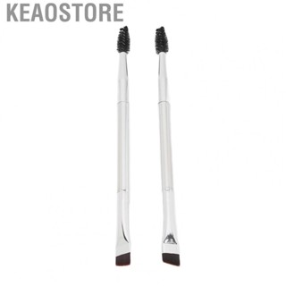 Keaostore Eyebrow Brush  Angled 2pcs Makeup Portable Double Ended Eyelash for Women Home