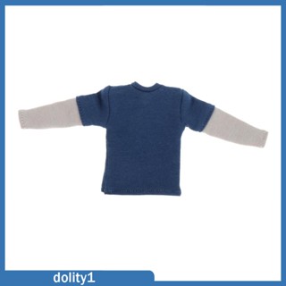 [Dolity1] เสื้อยืดลําลอง แขนสั้น คอกลม พิมพ์ลาย สเกล 1/12 สําหรับฟิกเกอร์ 6 นิ้ว แต่งตัว