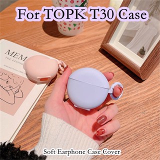 【Ĕĕ】เคสหูฟัง แบบนิ่ม สีพื้น สําหรับ TOPK T30 TOPK T30