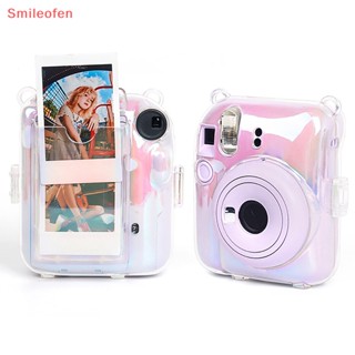 [Smileofen] เคสกล้อง แบบใส พร้อมสายคล้องไหล่ แบบพกพา สําหรับ Fujifilm Instax Mini 12 1 ชิ้น