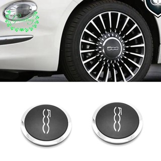 ฝาครอบดุมล้อ กันฝุ่น สีเงิน สําหรับ Fiat 500 Abarth Wheels Centre Hub Caps 2 ชิ้น 68078419Ac 68078421Ac