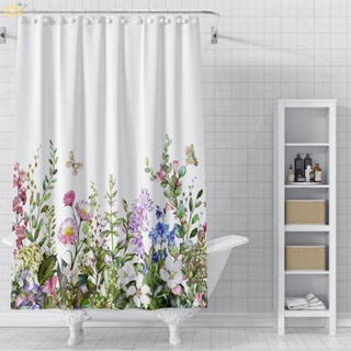 【VARSTR】Curtain Bathroom Decor Colorful Flower Shower Curtains Versatile Use Brand New
