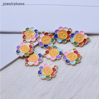 [jewelrybase] จี้รูปดอกทานตะวัน สําหรับทําเครื่องประดับ สร้อยคอ ต่างหู Diy 10 ชิ้น