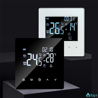 Tuya Wifi Smart Thermostat Water Floor Heating Floor Mounted Wall Mounting Lcd Temperature Control Panel App Voice Control TH1