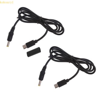 Koko สายเคเบิลแจ็คแปลง 12V USB Type C DC USB-C ตัวเมีย เป็นตัวผู้ 4 0x1 7 มม. สําหรับพัดลมเราเตอร์ ไฟ LED