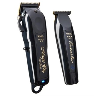 [พรีออเดอร์]เซ็ตคู่ Wahl Magic Clip &amp; Detailer Cordless สีดำ งานนำเข้า Made in USA อุปกรณ์ดัดผมทำผมซาลอน