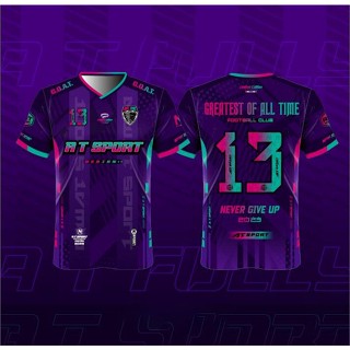 JIKUANG เสื้อพิมพ์ลาย A T SPORT รุ่น A T FULLY เสื้อกีฬาพิมพ์ลายใส่ออกกำลังกาย