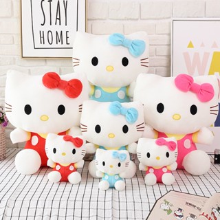 SANRIO หมอนตุ๊กตานุ่ม รูปการ์ตูน Hello Kitty ขนาด 20 ซม. 25 ซม. 35 ซม. เหมาะกับของขวัญวันเกิด ของเล่นสําหรับเด็ก