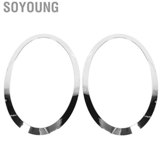 Soyoung Headlight Trim Ring  1pair Chrome Bezel 51137300631 Left Right Easy To Install for Cooper F55 F56 F57