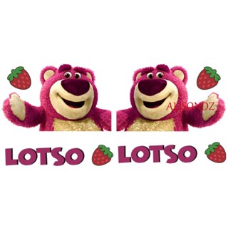 Alisondz สติกเกอร์สตรอเบอร์รี่ หมี สตรอเบอร์รี่ หมี Lotso Lotso สติกเกอร์รถยนต์ กันน้ํา มีกาวในตัว อุปกรณ์ตกแต่งรถยนต์ สติกเกอร์ตกแต่งรถ อุปกรณ์เสริม