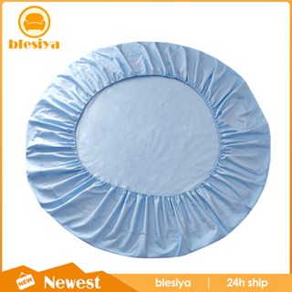 [Blesiya] ผ้าปูที่นอน ผ้าฝ้ายแท้ ทรงกลม ขนาด 200x200 ซม. สีขาว