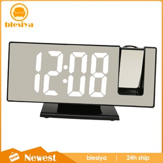 [Blesiya] นาฬิกาปลุกดิจิทัล LED หรี่แสงอัตโนมัติ พร้อมโปรเจคเตอร์ ชาร์จ USB LCD