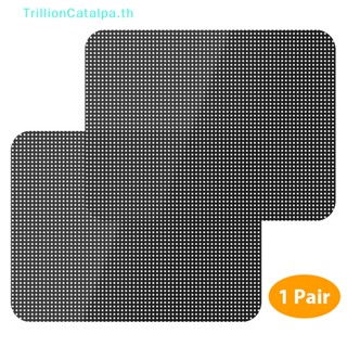 Trillioncatalpa สติกเกอร์ฟิล์ม PVC ป้องกันรังสียูวี กันไฟฟ้าสถิตย์ สําหรับติดหน้าต่างรถยนต์ 2 ชิ้น