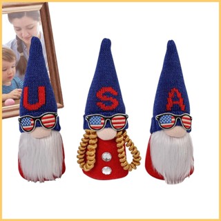 ตุ๊กตาโนม คนแคระไร้หน้า ไร้หน้า น่ารัก 4th of July Gnomes วันประกาศอิสรภาพอเมริกัน สําหรับตกแต่ง